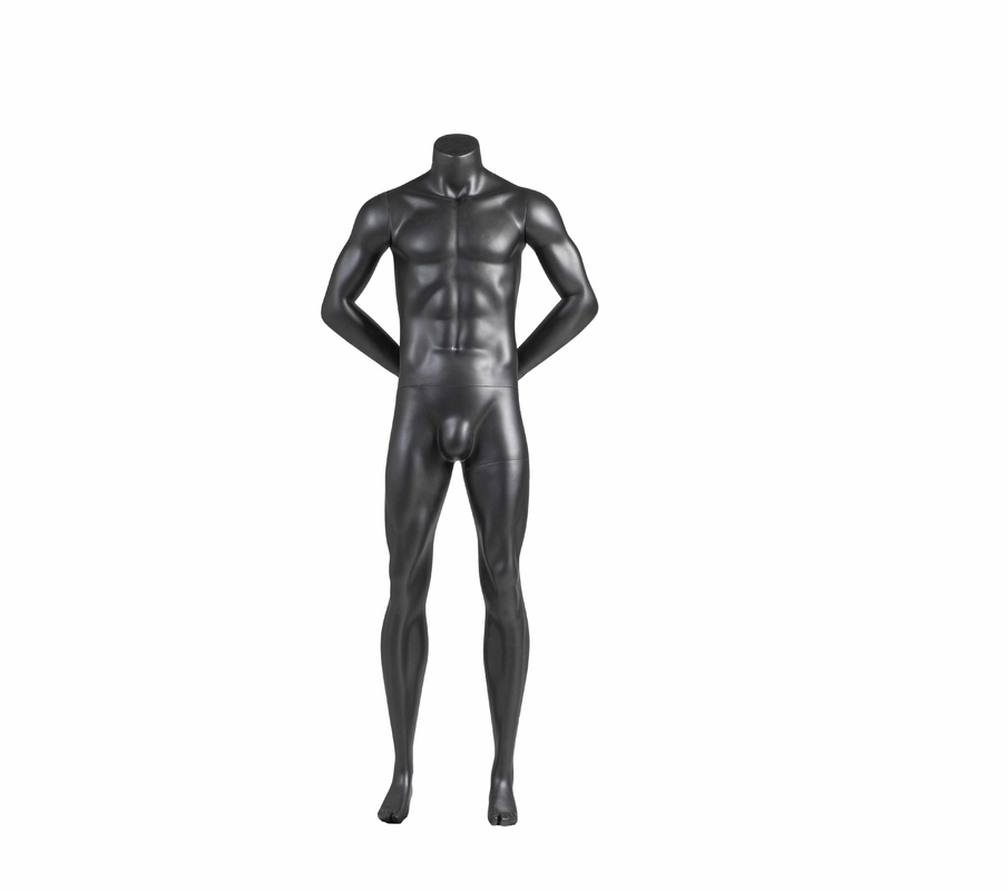 グラスファイバーフルボディマンハンズビハインドザバックヘッドレス筋肉スポーツ男性マネキンスポーツウェアディスプレイ用